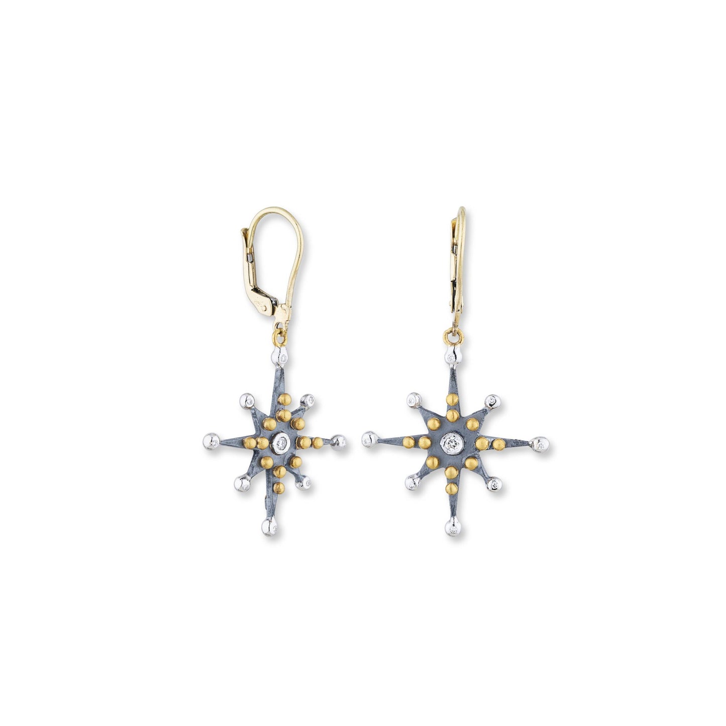 Lika Behar Collection | Starburst Earrings w/ Diamond
