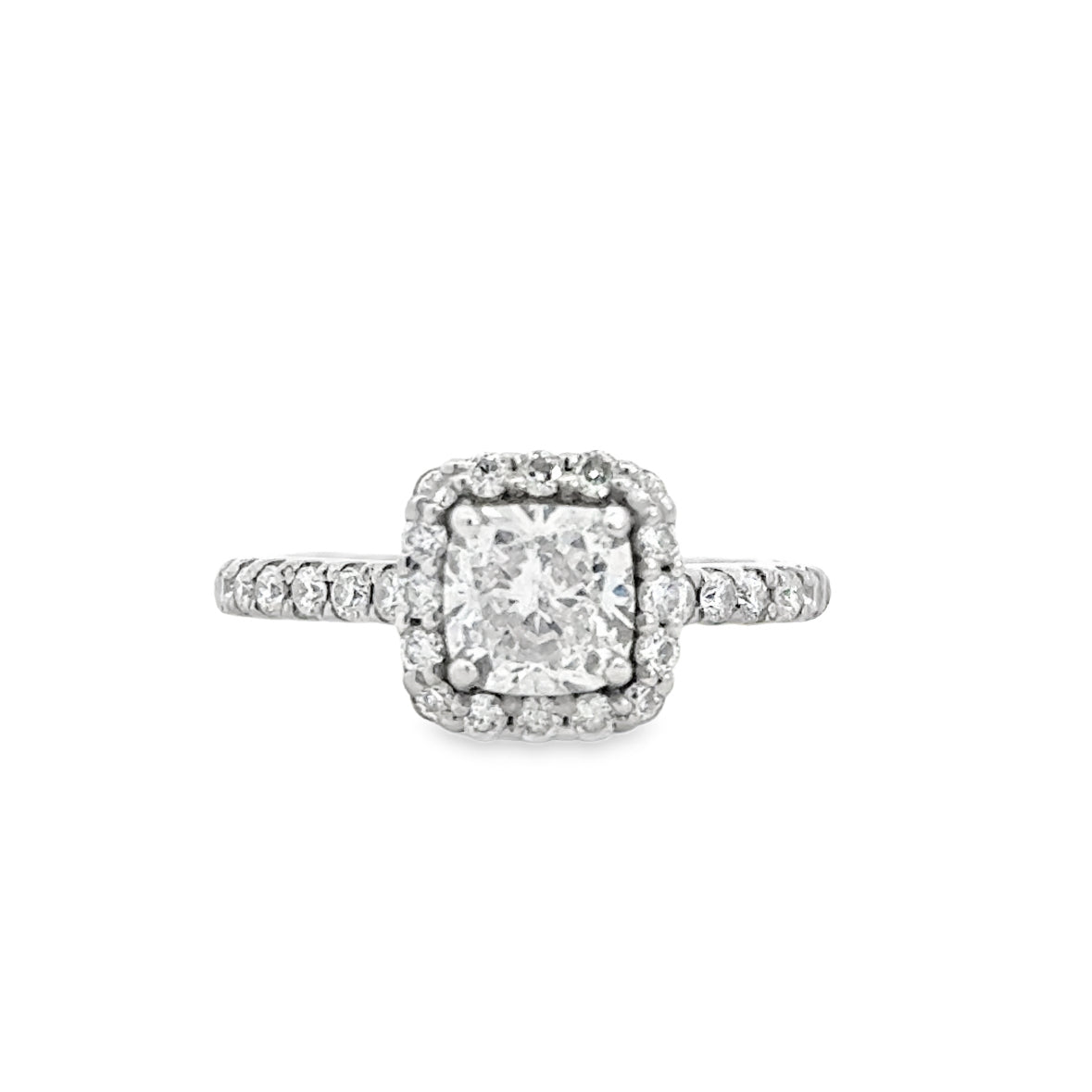 Kirkland Jewelry Estate | 14K White Gold Cushion Cut Engagement Ring