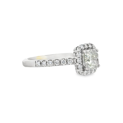 Kirkland Jewelry Estate | 14K White Gold Cushion Cut Engagement Ring