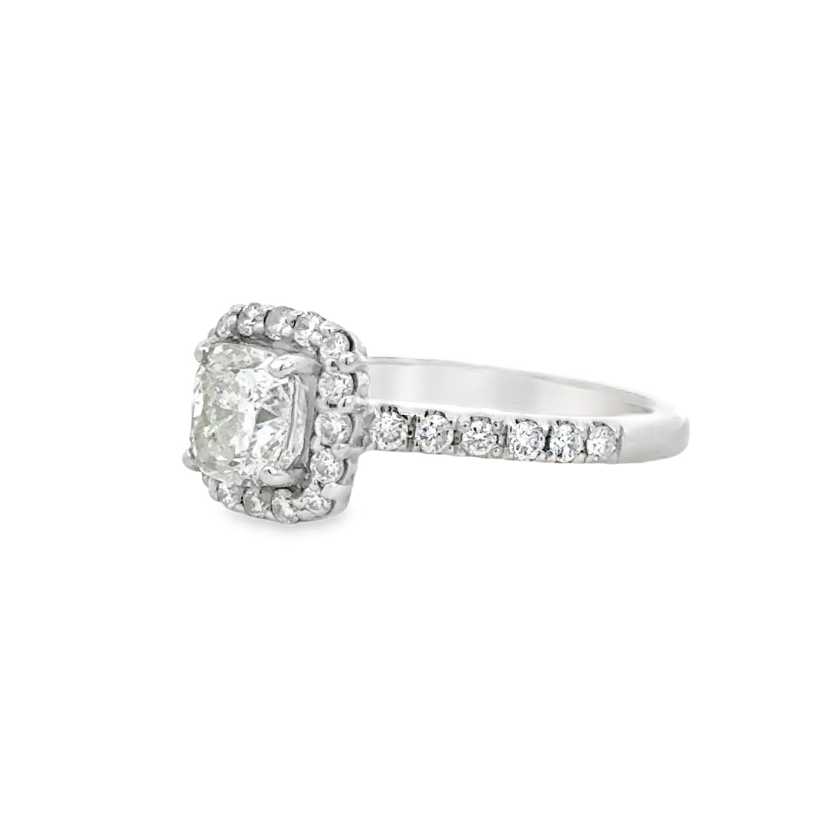 Kirkland Jewelry Estate | 14K White Gold Cushion Cut Engagement Ring