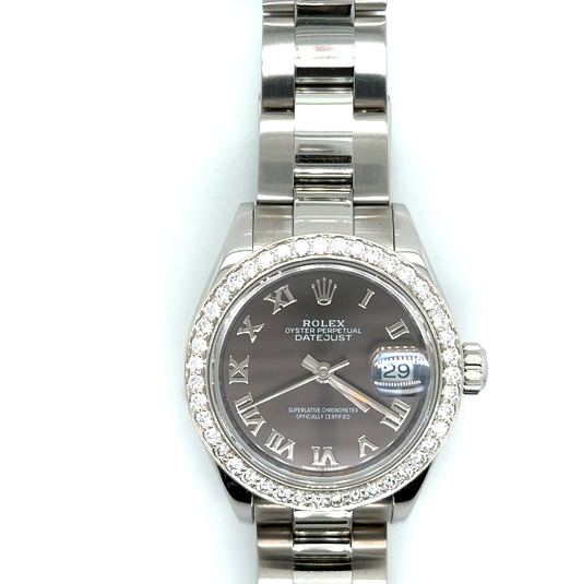 Rolex Women's 28mm Datejust with Diamond Bezel - 1.00 Carat Total Weight
