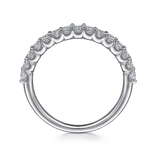 Gabriel & Co | Sorrento - 14K White Gold Shared Prong Set Diamond Wedding Band - 0.5 ct