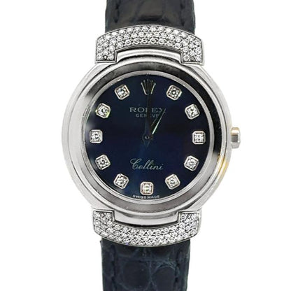 Kirkland Jewelry Estate | Rolex Cellini Ladies Watch with Navy Strap