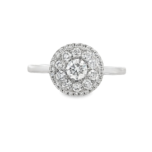 Kirkland Jewelry Estate | 14K White Gold Diamond Cluster Ring