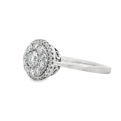 Kirkland Jewelry Estate | 14K White Gold Diamond Cluster Ring