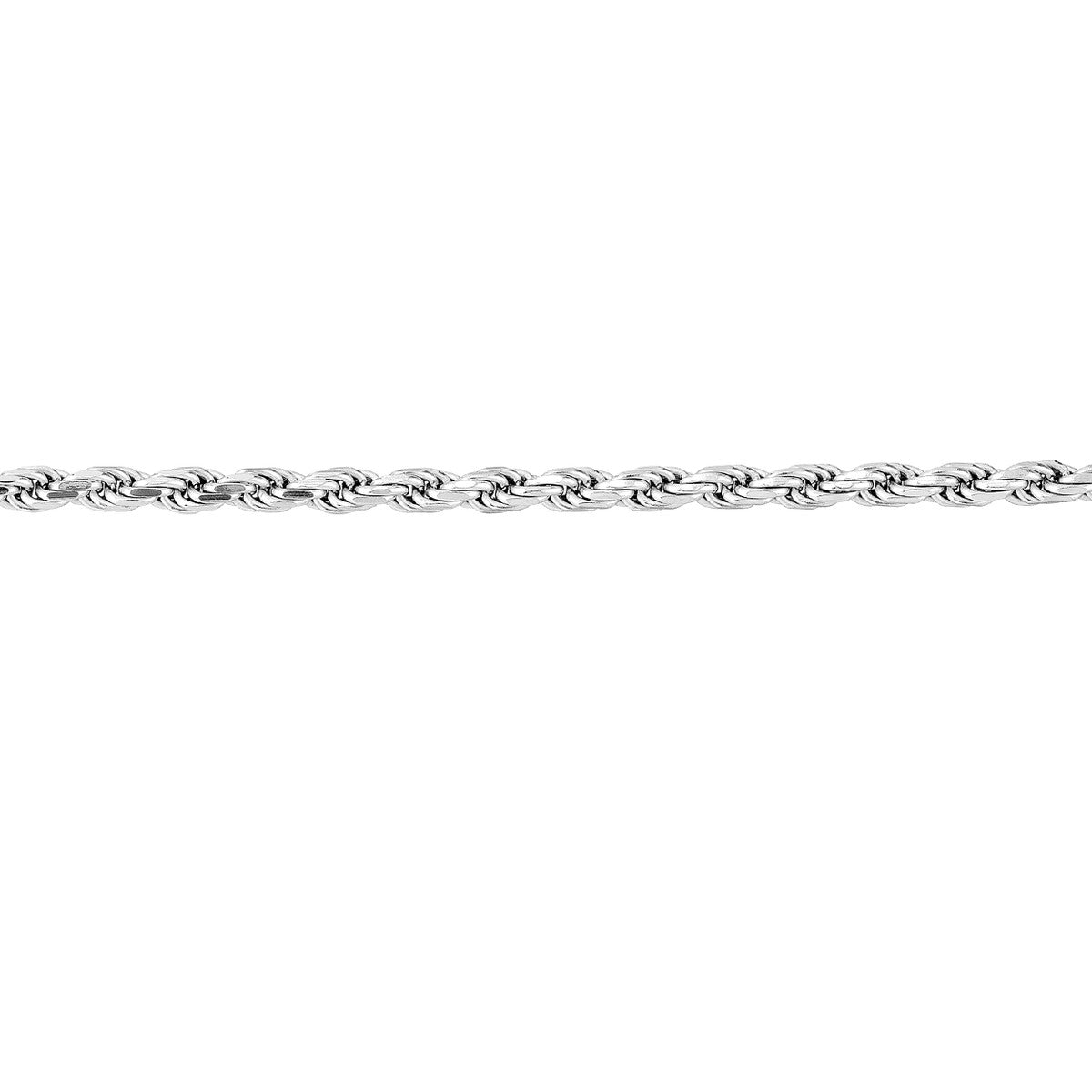 Sterling Silver 2mm D/C Rope Chain