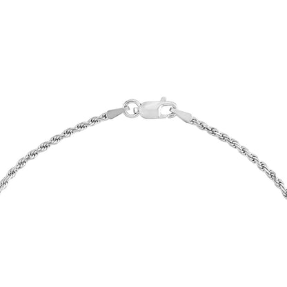 Sterling Silver 2mm D/C Rope Chain