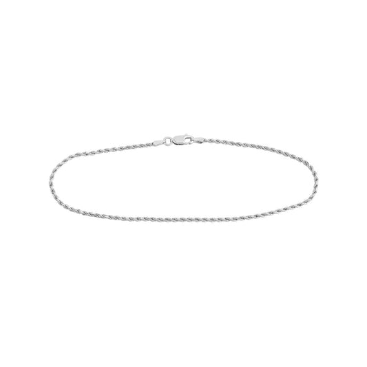 Sterling Silver 2mm D/C Rope Chain