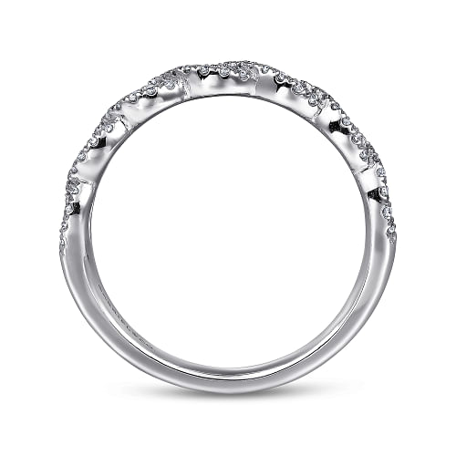 Gabriel & Co | Treviso - Twisted-14K White Gold Twisted Diamond Anniversary Band