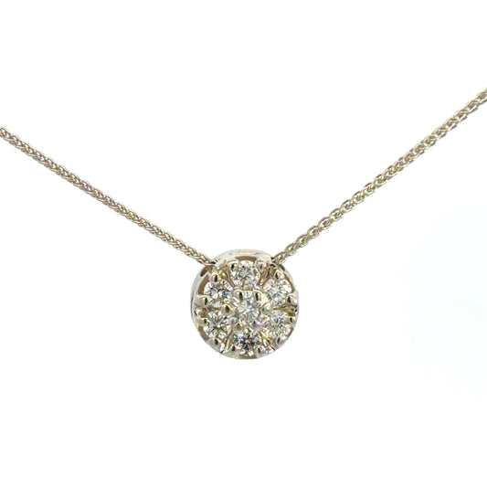 Kirkland Jewelry Estate | 14k White Gold Diamond Cluster Pendant