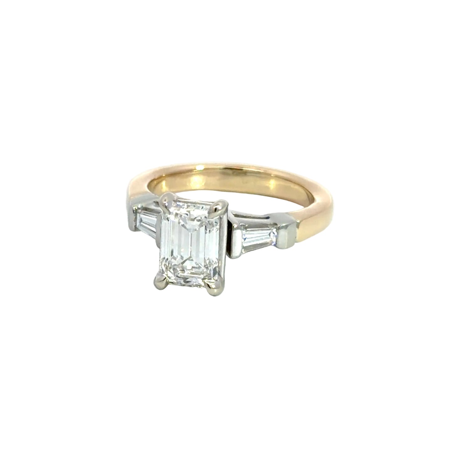 Kirkland Jewelry Estate | 14K Two-Tone Emerald Cut Diamond Engagement Ring