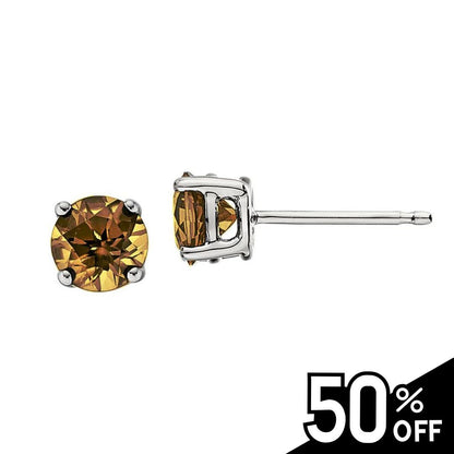 Classic Birthstone Stud Earrings with Citrine