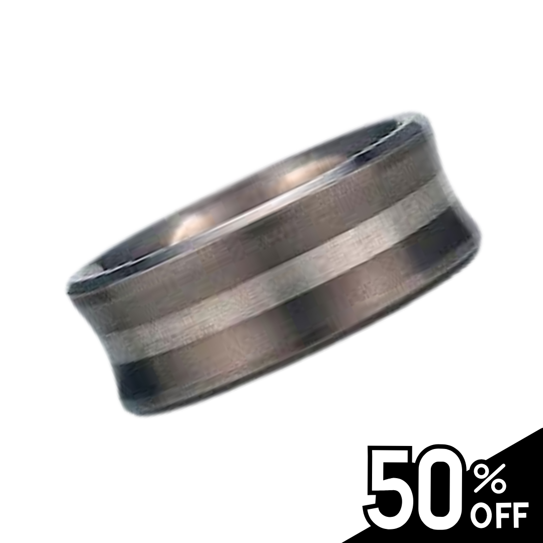 Titanium & Silver Wedding Band