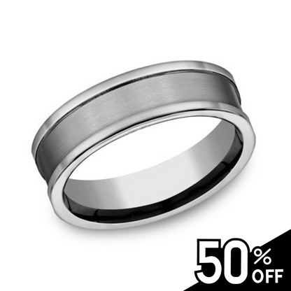 Comfort-Fit Tungsten Wedding Band