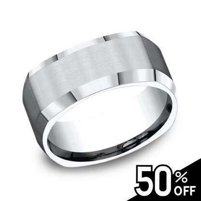 Comfort-Fit Squared Wedding Band