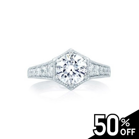 Pave Diamond Engagement Ring