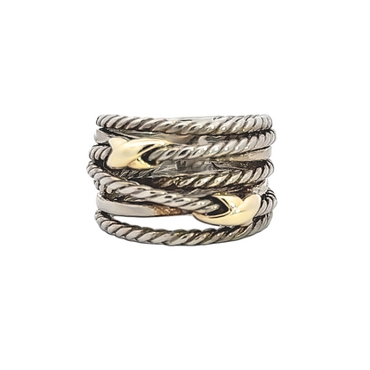 Kirkland Jewelry Estate | Sterling Silver & 18K Yellow Gold David Yurman Ring