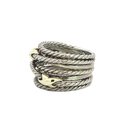 Kirkland Jewelry Estate | Sterling Silver & 18K Yellow Gold David Yurman Ring