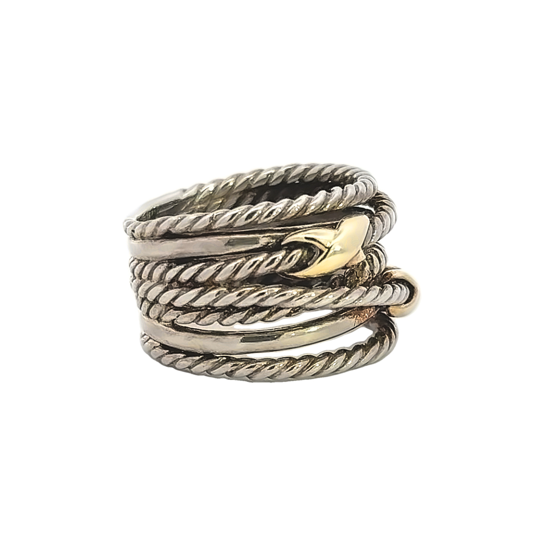 Kirkland Jewelry Estate | Sterling Silver & 18K Yellow Gold David Yurman Ring