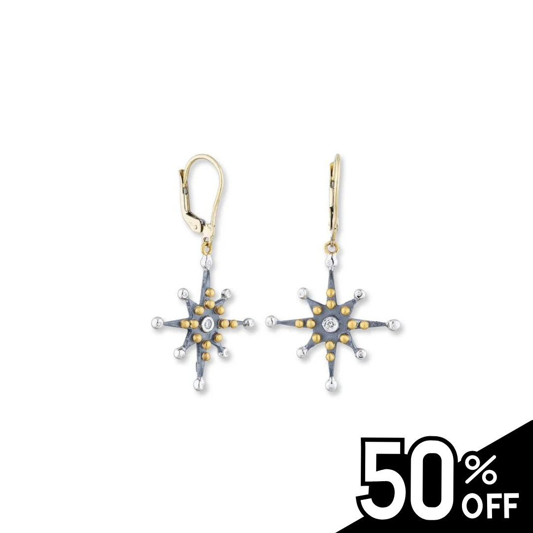 Starburst Earrings w/ Diamond