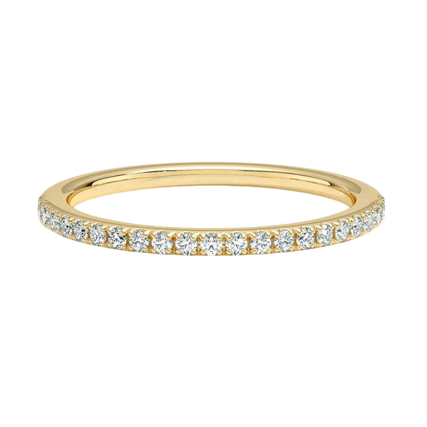 14K Yellow Gold Diamond Wedding Band