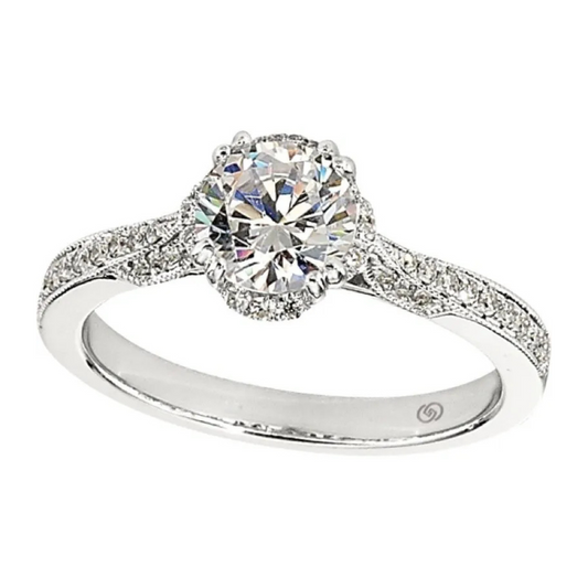 14K White Gold Engagement Ring