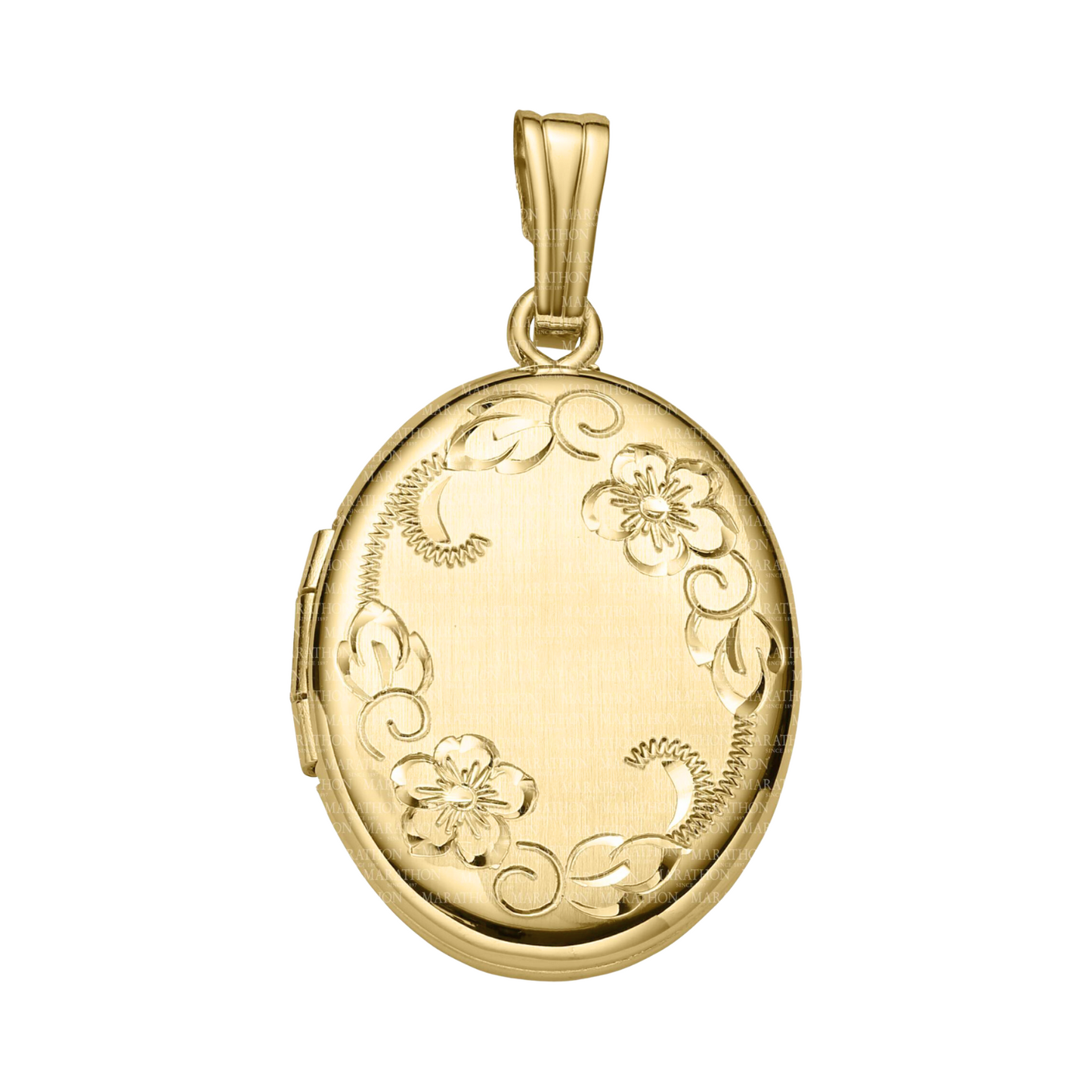 14K Gold Filled Floral Locket