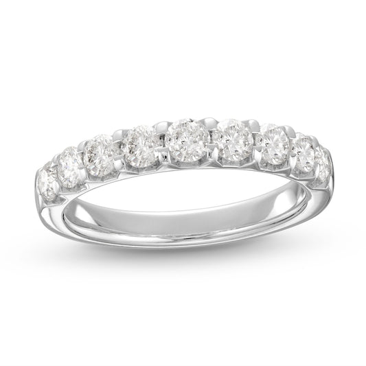 14K White Gold Diamond Band