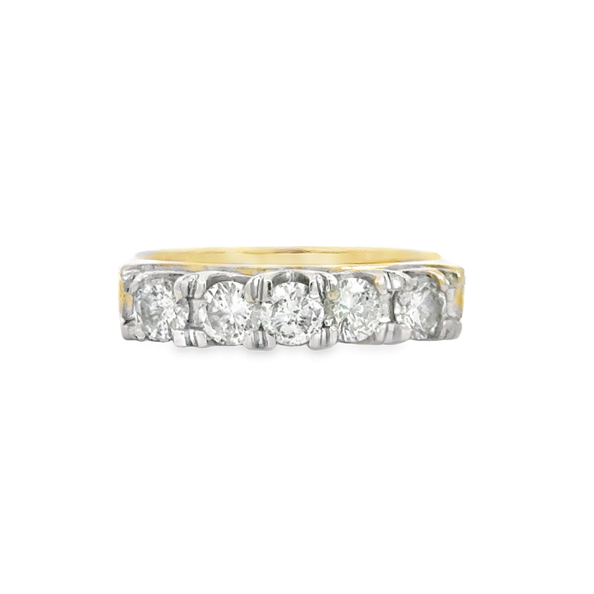 Kirkland Jewelry Estate | 14K Yellow Gold Five Stone Diamond Band