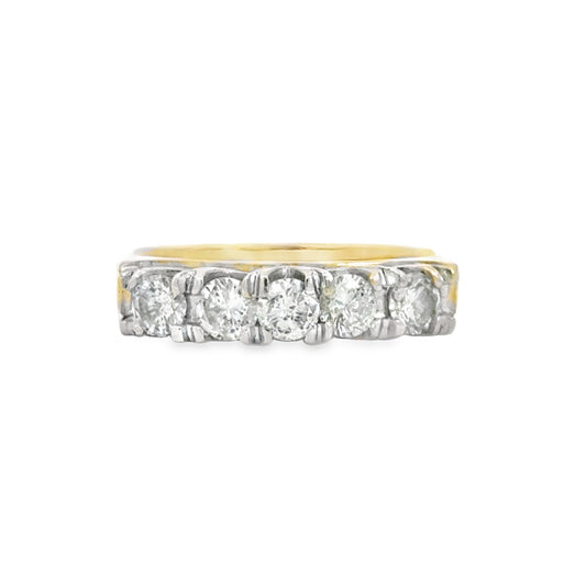 Kirkland Jewelry Estate | 14K Yellow Gold Five Stone Diamond Band