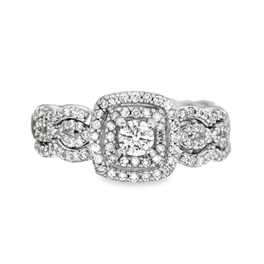 Kirkland Jewelry Estate | 10K White Gold Diamond Engagement Ring Set