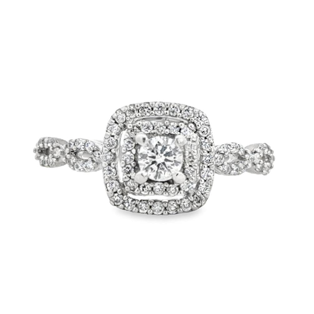 Kirkland Jewelry Estate | 10K White Gold Diamond Engagement Ring Set