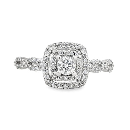 Kirkland Jewelry Estate | 10K White Gold Diamond Engagement Ring Set