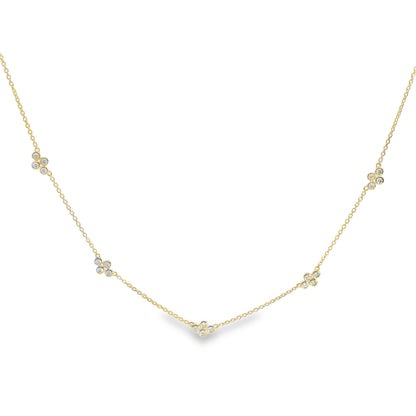 14K Yellow Gold Diamonds by the Yard Necklace - 0.29 Carats