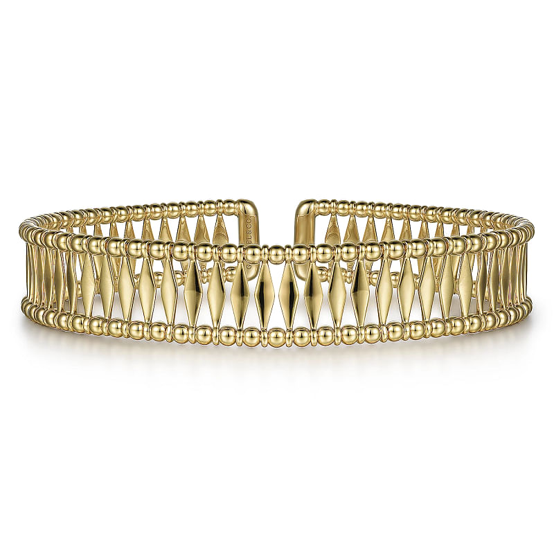 14K Yellow Gold Bujukan Cuff Bracelet