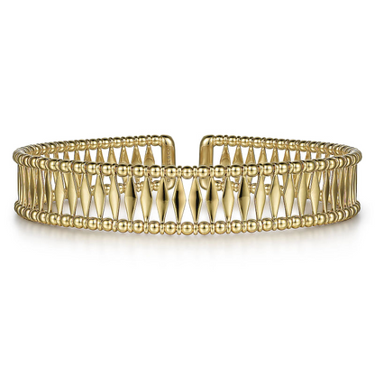 14K Yellow Gold Bujukan Cuff Bracelet