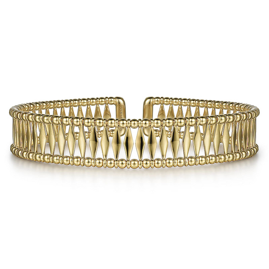 14K Yellow Gold Bujukan Cuff Bracelet