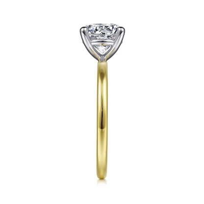 Gabriel & Co | Evelina - 14K White-Yellow Gold Diamond Engagement Ring