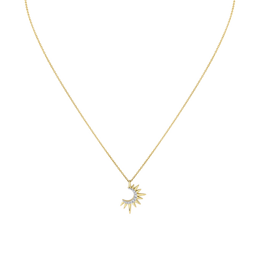14K Solaz Open Sun Diamond Necklace