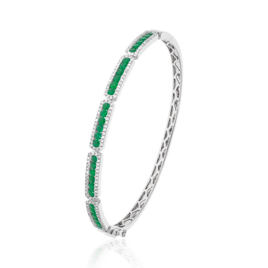 Emerald Art Deco Bangle