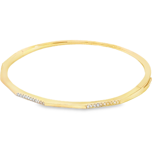 14K Yellow Gold Diamond Bracelet Uneek - 0.22 Carats