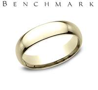 Comfort-Fit 6mm 14K Yellow Gold Wedding Band