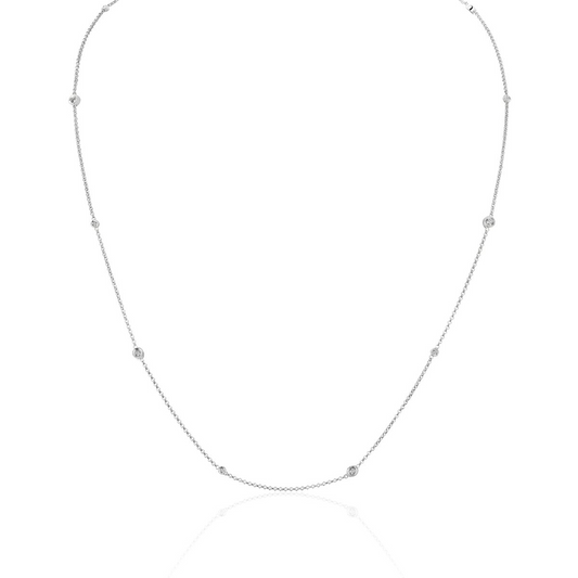 Luvente | Bezel Diamond Chain Necklace