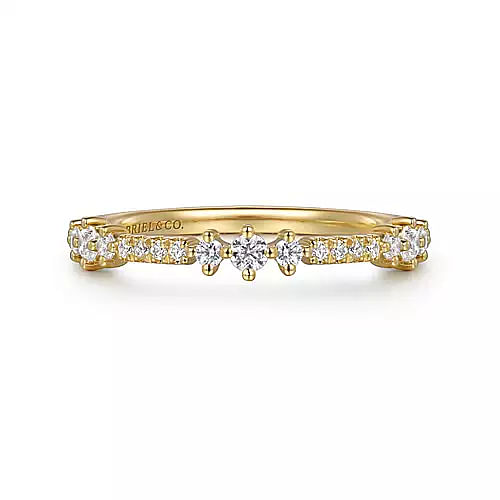 14K Yellow Gold Diamond Ladies Ring