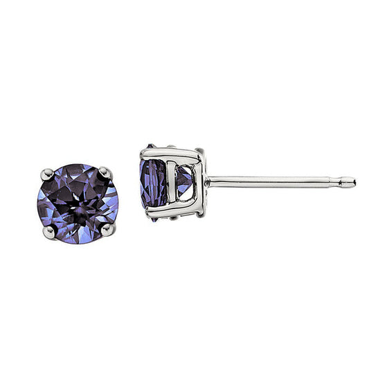 David Connolly | Classic Birthstone Stud Earrings with Alexandrite