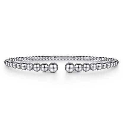 14K White Gold Bujukan Open Bangle