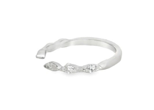 14K White Gold Marquise Diamond Ring - 0.36 Carats