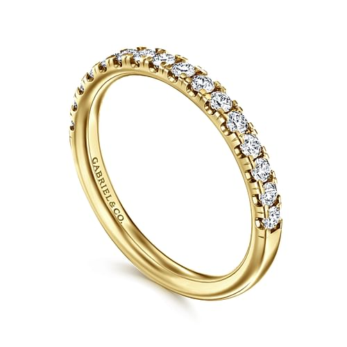 14K Yellow Gold Diamond Matching Wedding Band