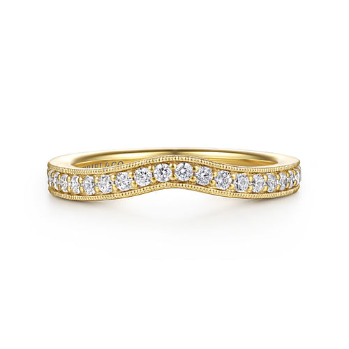 14K Yellow Gold Diamond Wedding Band