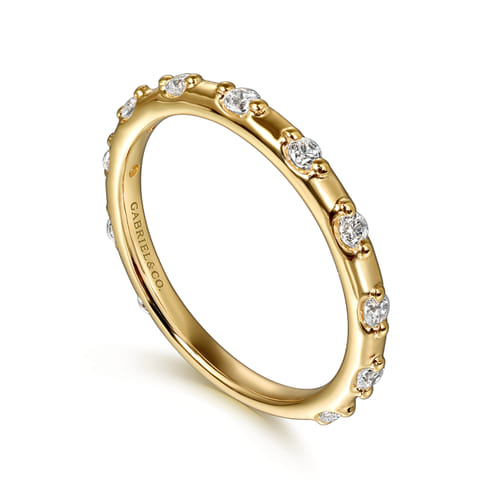 14K Yellow Gold Contemporary Collection Diamond Stackable Ring - 0.28 Carats